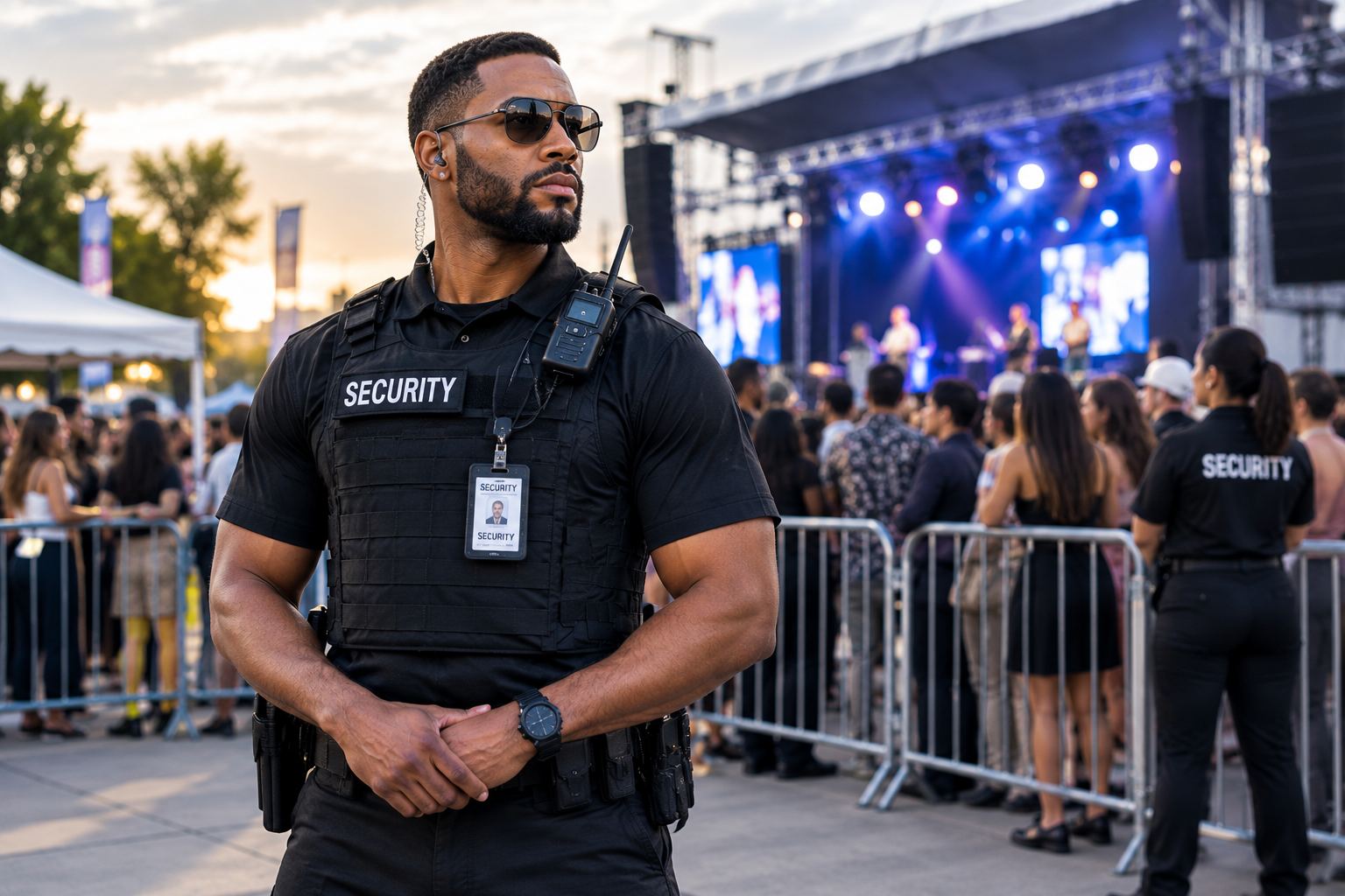 Tate Security officer providing event security